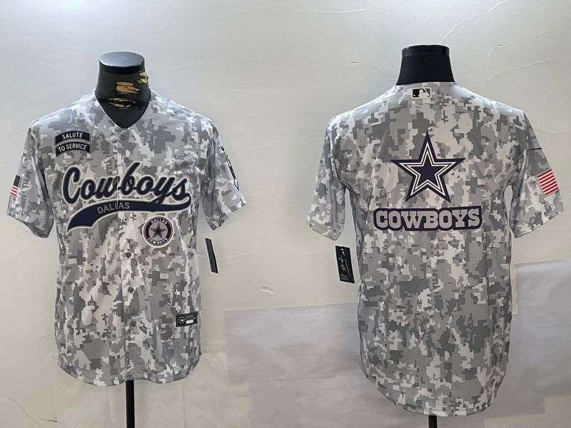 Men Dallas Cowboys Blank Nike Arctic Camo 2024 Salute to Service Limited NFL Jersey style 10->dallas cowboys->NFL Jersey